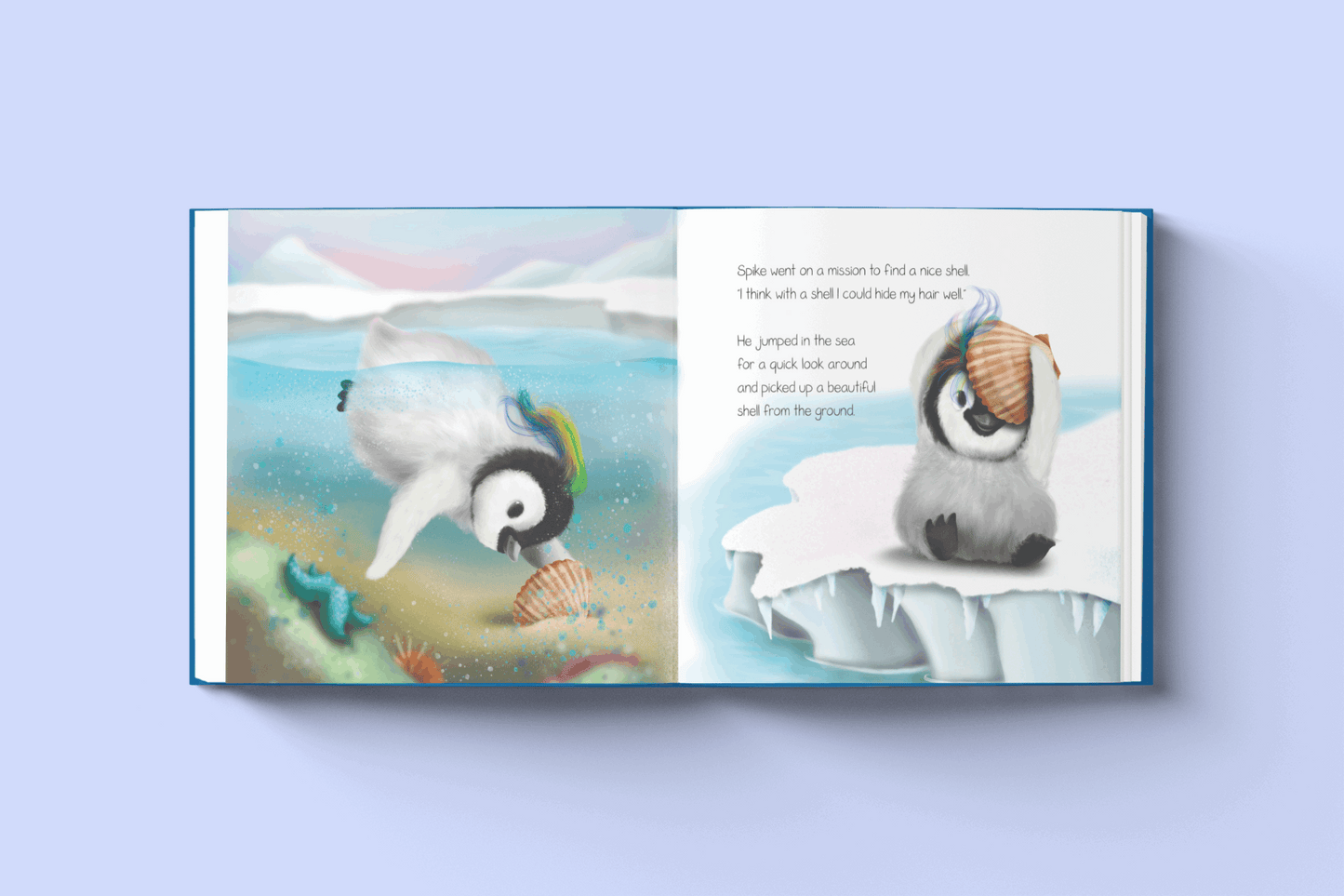 Spike, the Penguin with Rainbow hair