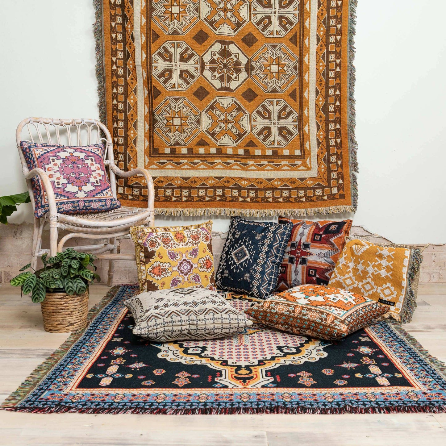 'Child of Nature' Woven Picnic Rug/Throw: Regular 130x160cm Style 11