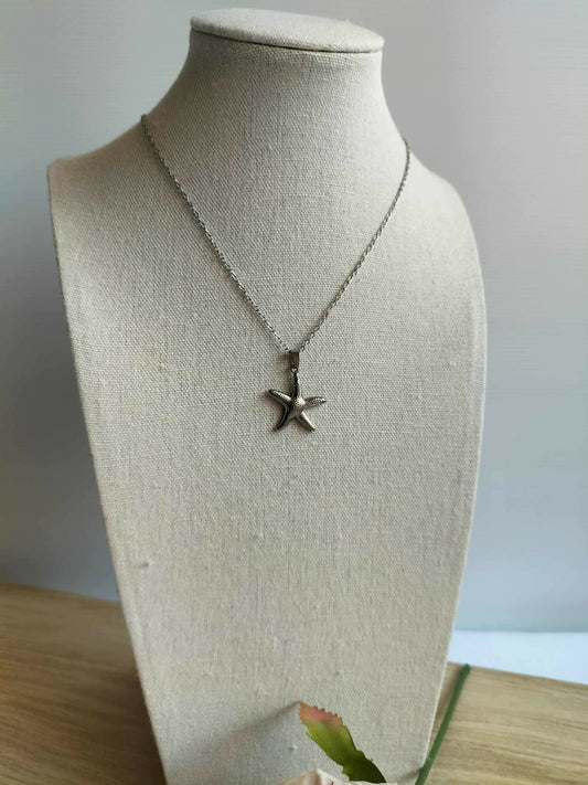 Silver Waterproof Starfish Pendent