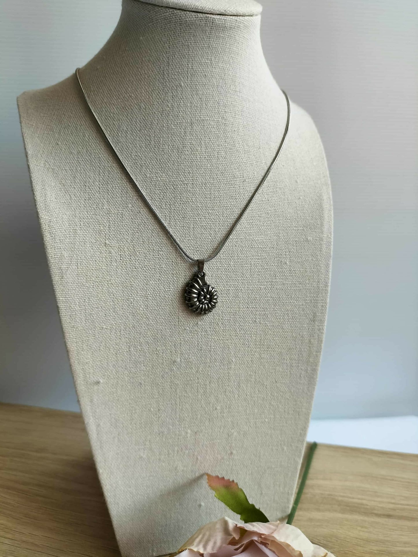 Silver Waterproof Snail Necklace