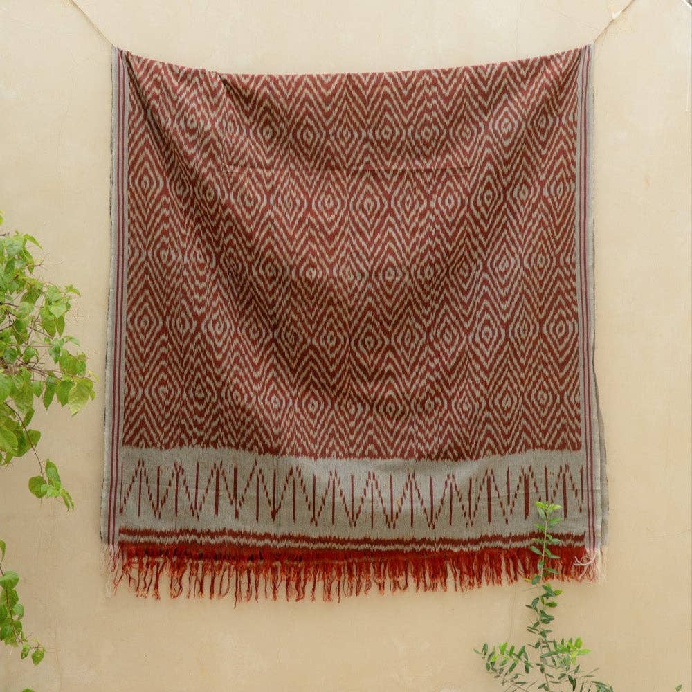 Terracotta Dawn Handloom Blanket