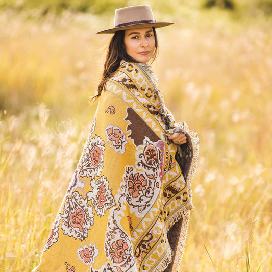 'Here Comes The Sun' Woven Picnic Rug/Throw: Regular 130x160cm Style 8