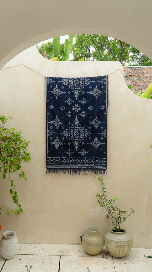 Indigo Eclipse Handloom Blanket