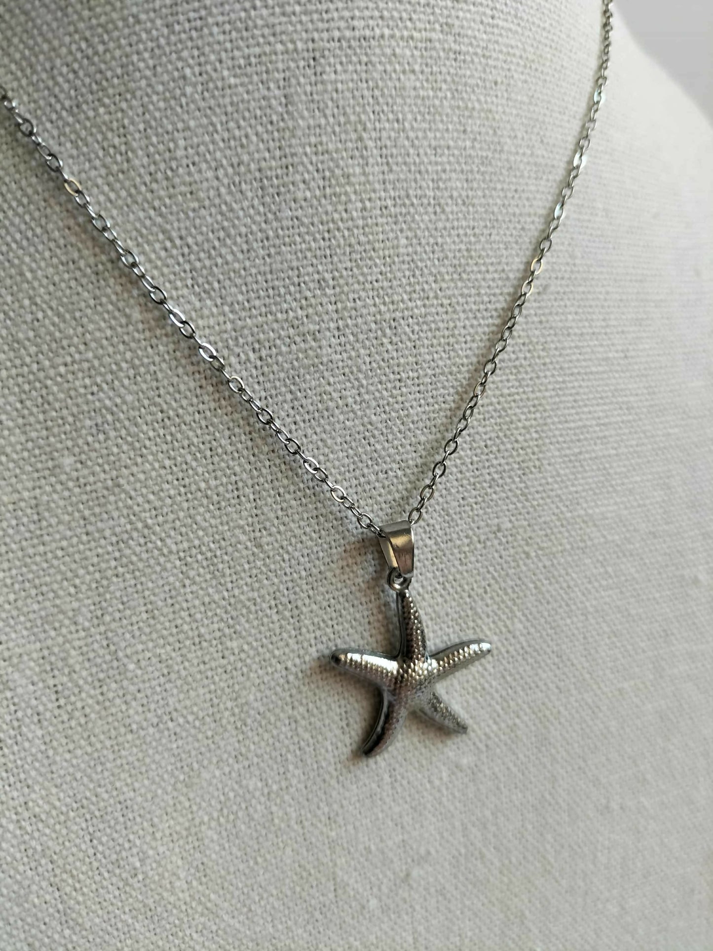 Silver Waterproof Starfish Pendent