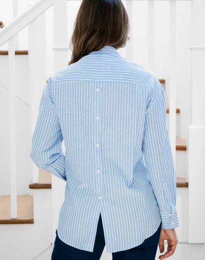 Diamond - Button Back Blue Stripe Shirt