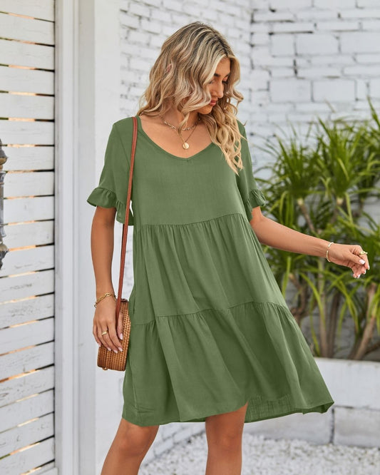 Charlotte - Olive Green Dress