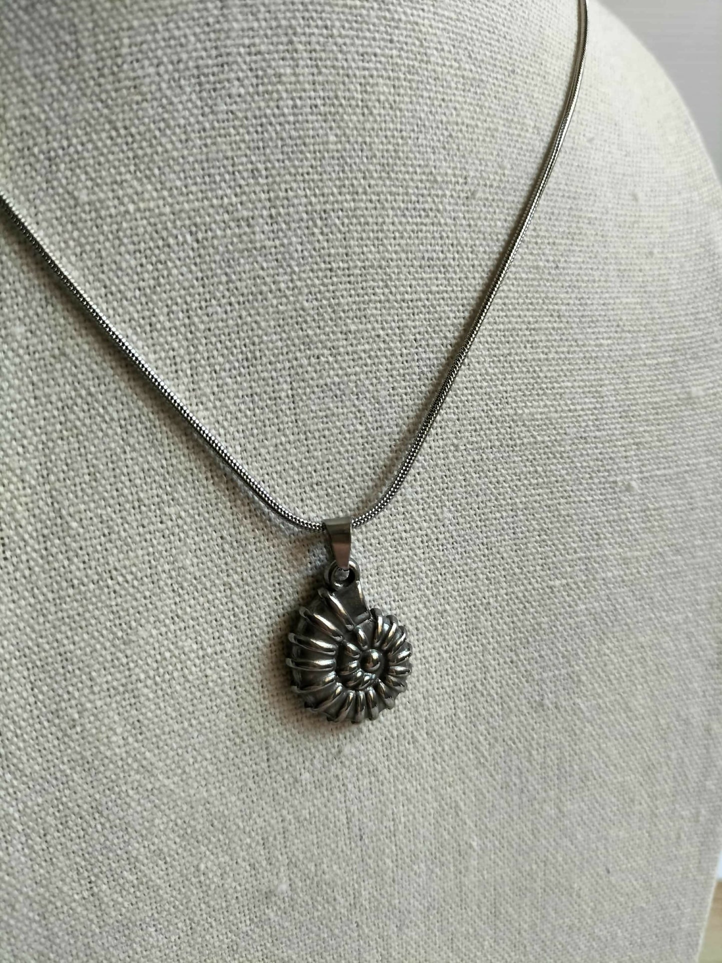 Silver Waterproof Snail Necklace