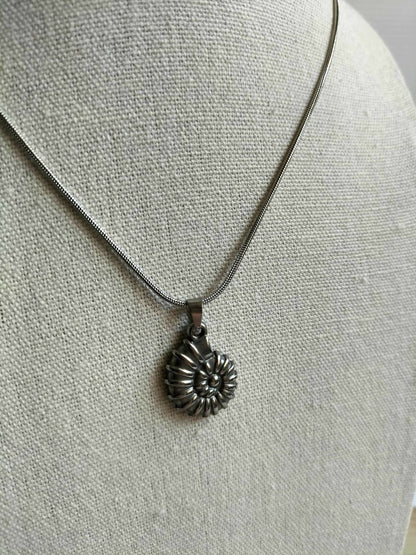 Silver Waterproof Snail Necklace
