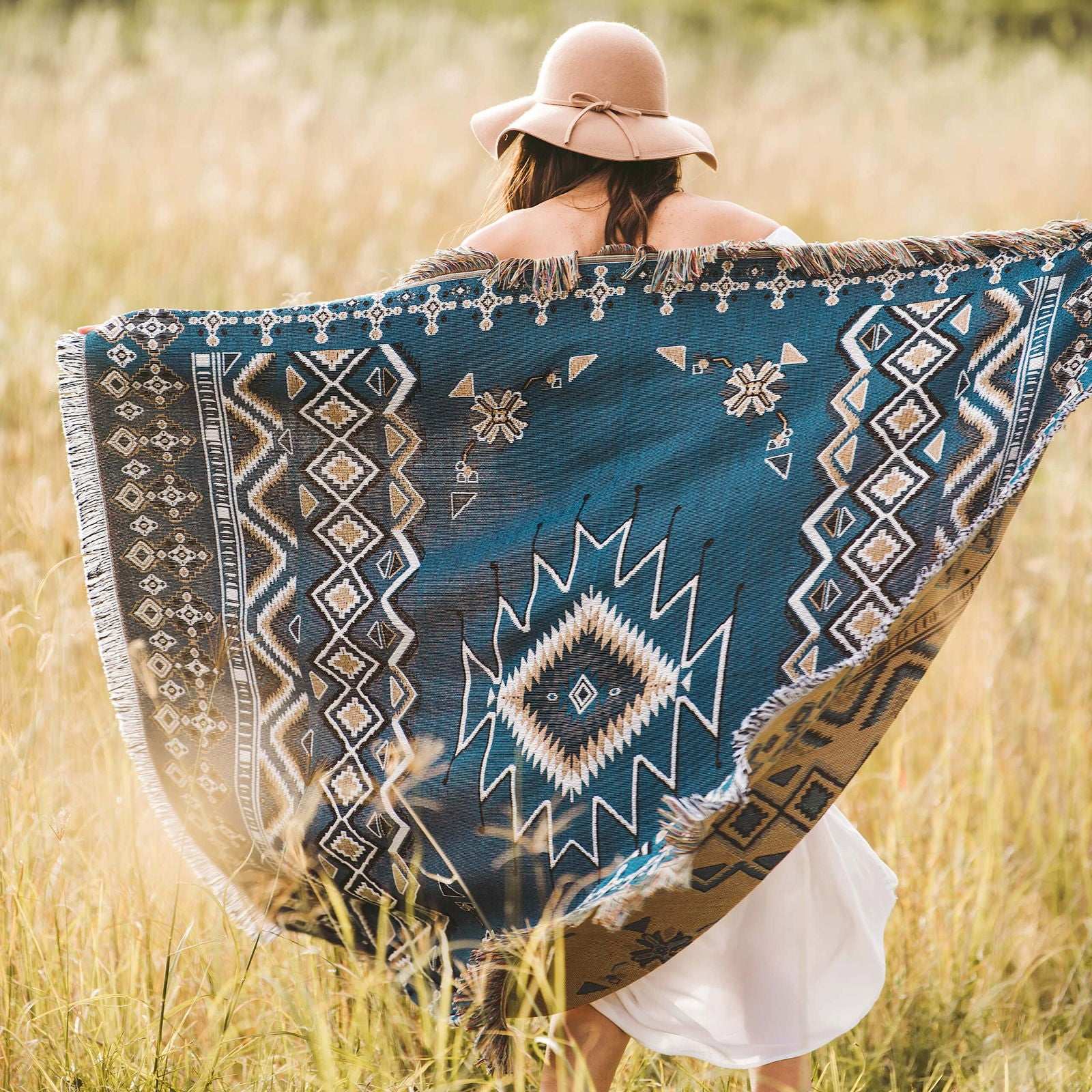 Let It Be - Woven Picnic Rug/Throw - Regular 130x160cm - Style 2 - Lady Jayne Boutique