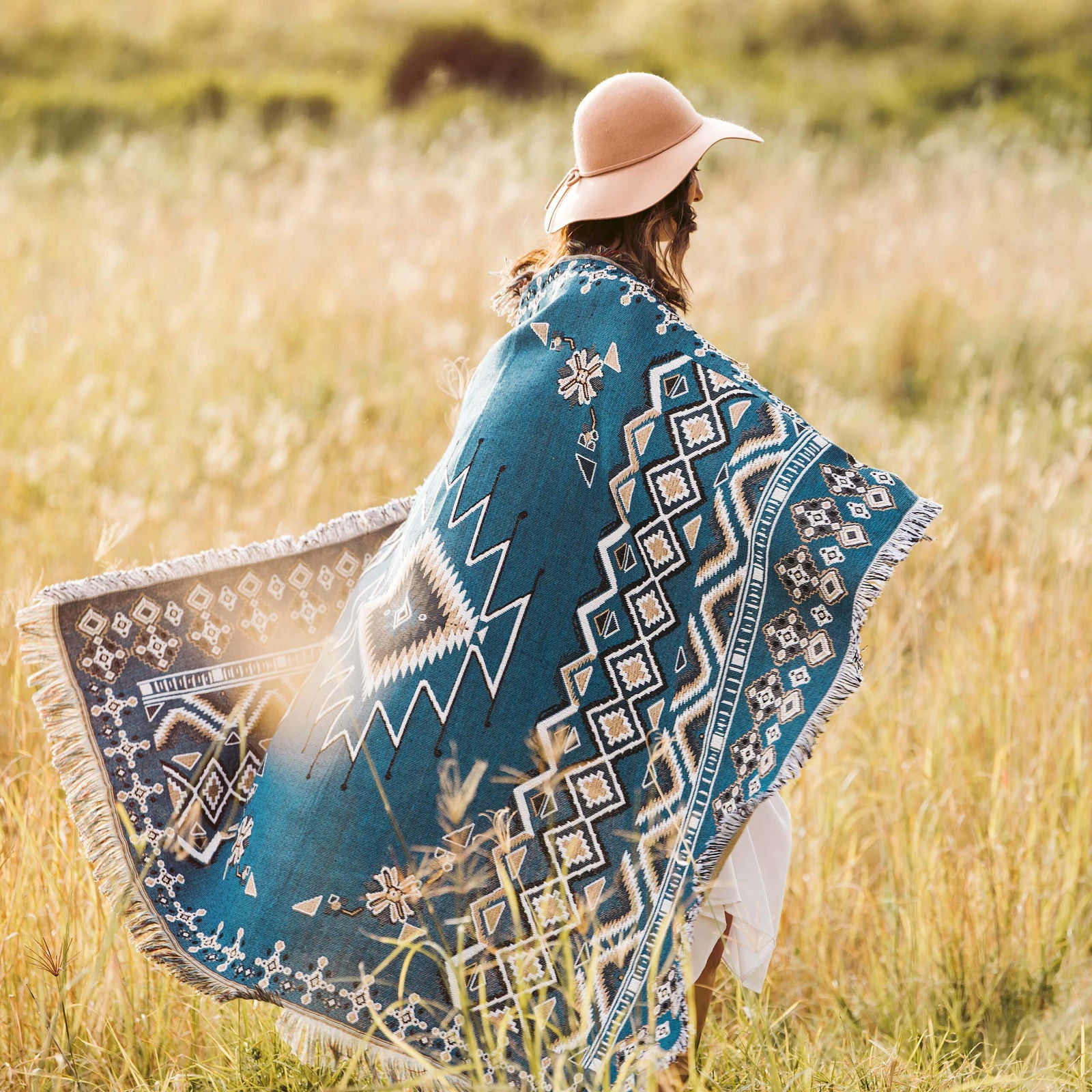 Let It Be - Woven Picnic Rug/Throw - Regular 130x160cm - Style 2 - Lady Jayne Boutique