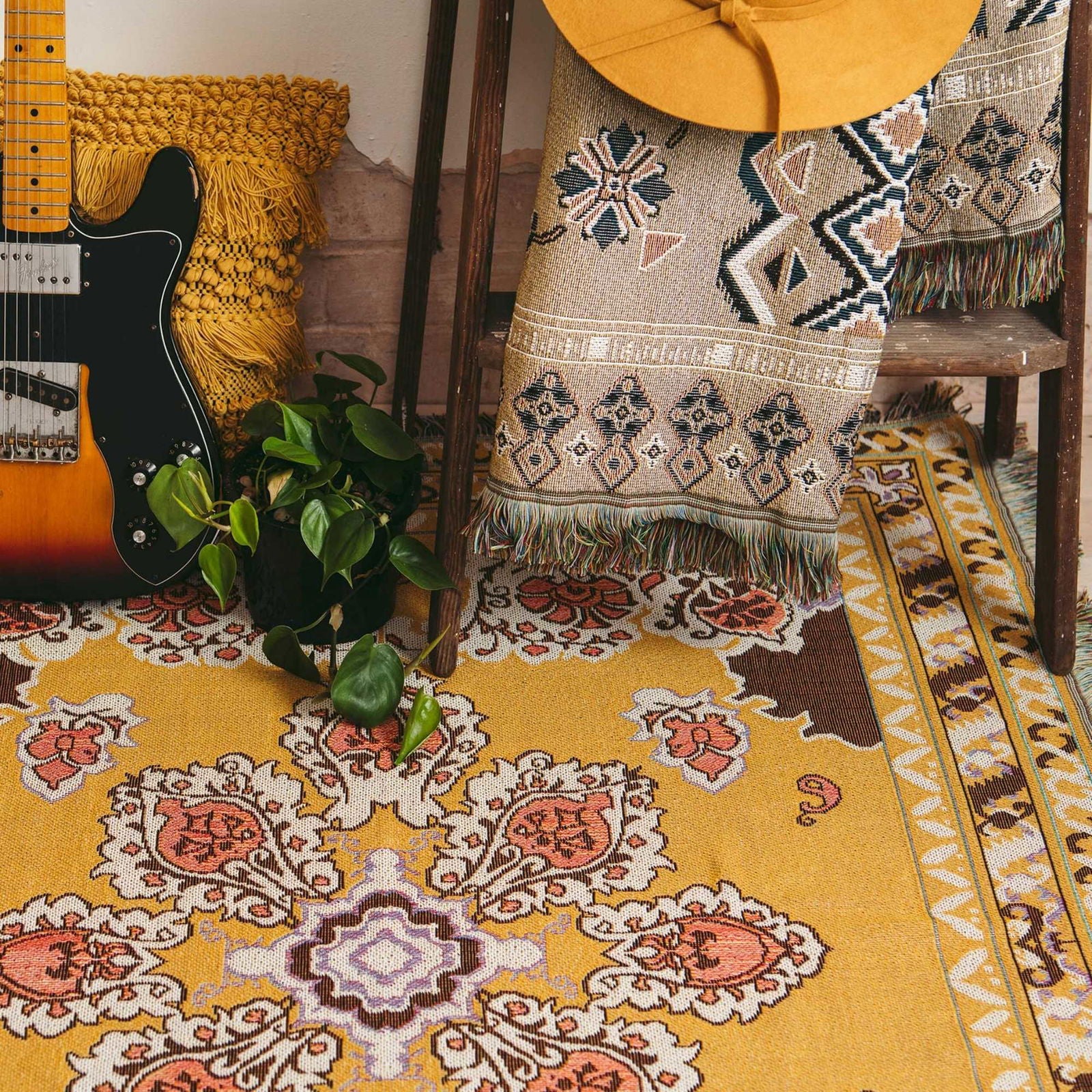 Hey Jude - Woven Picnic Rug/Throw - Regular 130x160cm Style 3 - Lady Jayne Boutique