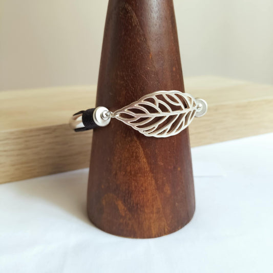 Silver Skelton Leaf Bracelet