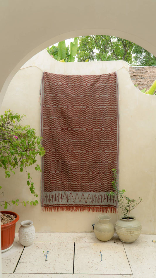 Terracotta Dawn Handloom Blanket