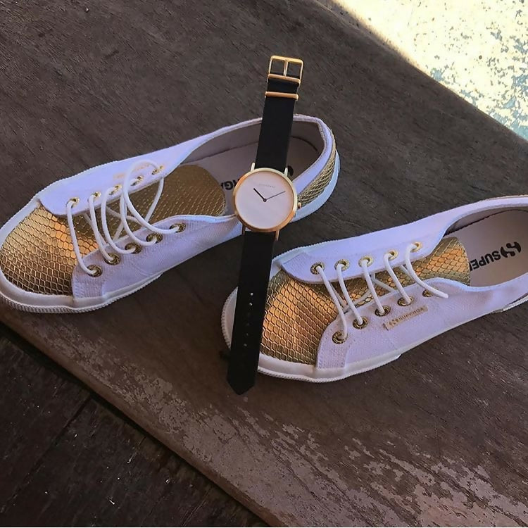 The Gold & White Watch