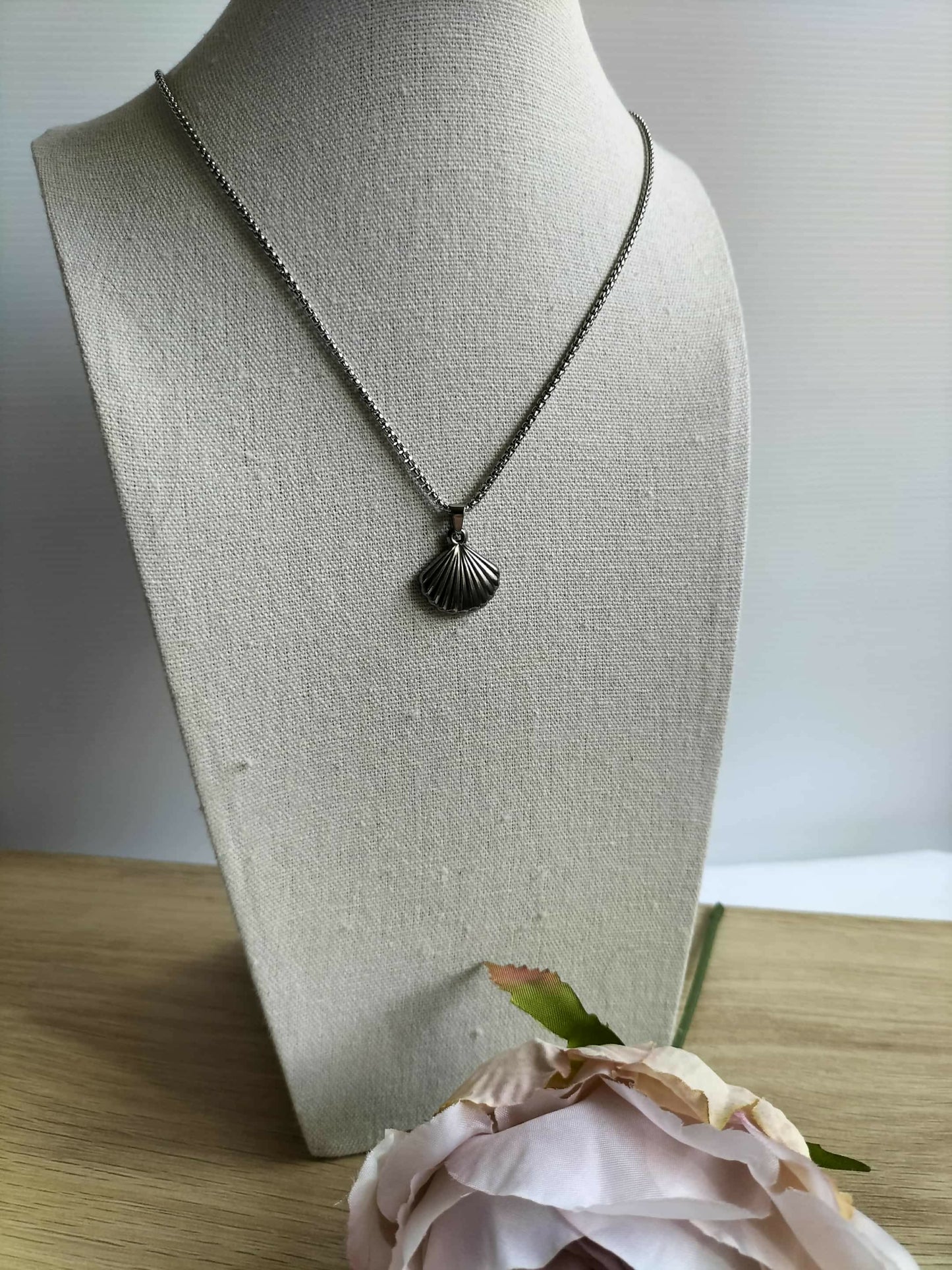 Silver Waterproof Shell Necklace